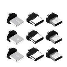 GTWIN 5 Pcs 360 Rotation Magnetic Tips For Mobile Phone Charge Replacement Parts To Use Durable Converter Charging Cable Adapter