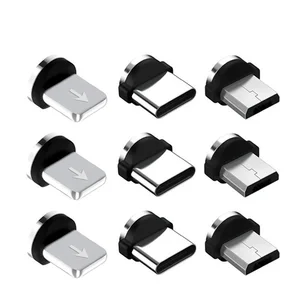 gtwin 5 pcs 360 rotation magnetic tips for mobile phone charge replacement parts to use durable converter charging cable adapter free global shipping