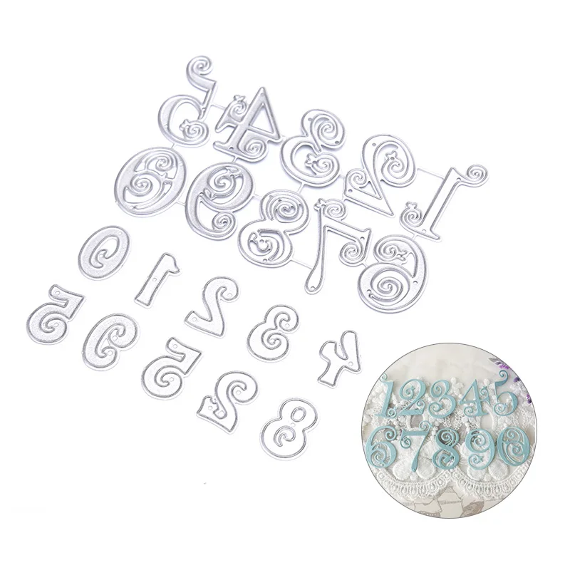Circle Lace Numbers Metal Dies Scrapbooking Cutting Craft Stamps die Cut Embossing Greeting Card Make Stencil Cover | Дом и сад