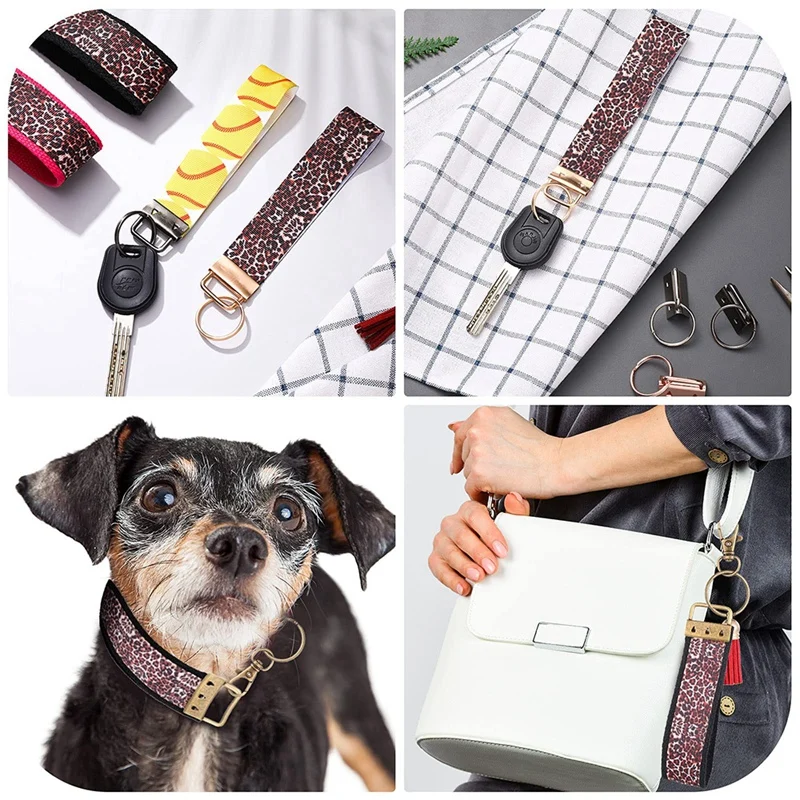 72 Pieces Key Fob Hardware Set Wristlet with Keyring Colorful Keychain Tassel and Swivel Snap Hooks |