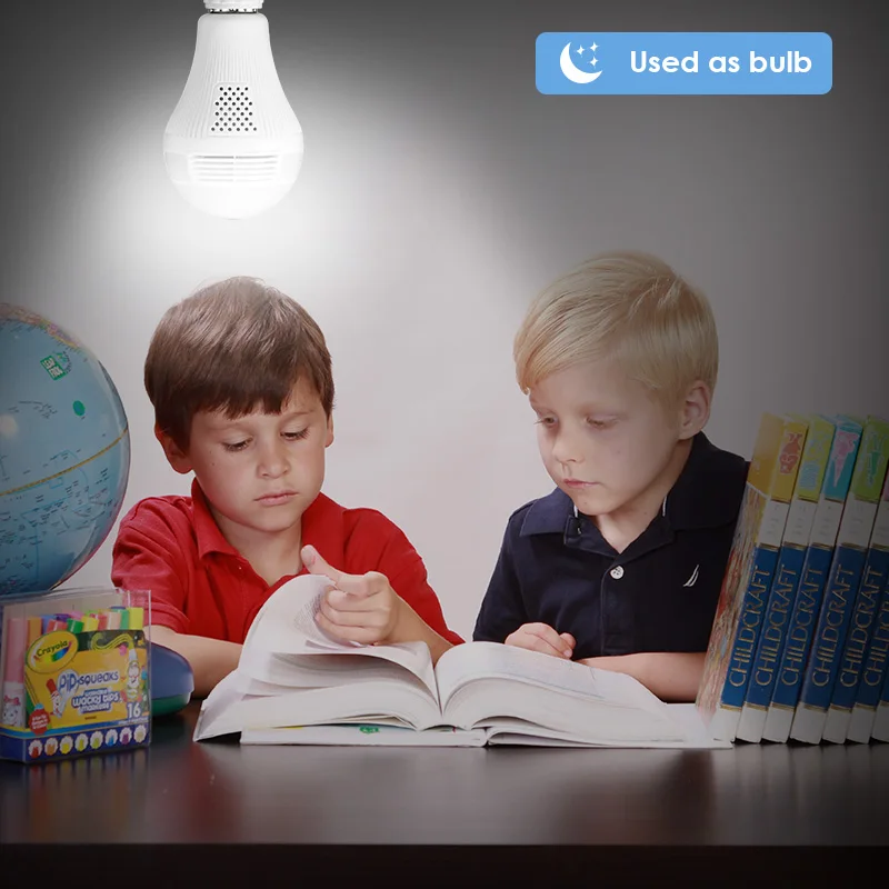 panoramic camera wifi 1080p led light fisheye bulb lamp cctv video surveillance home security burglar ip camera 360 degree free global shipping