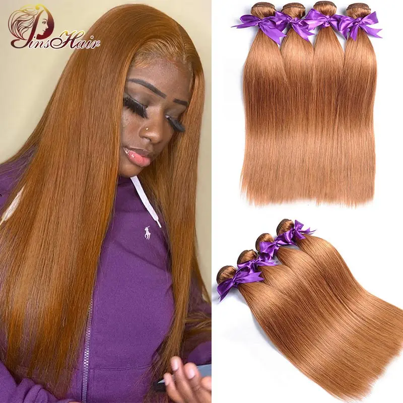 Перуанские медово коричневые пряди прямых волос волнистые светлые 4