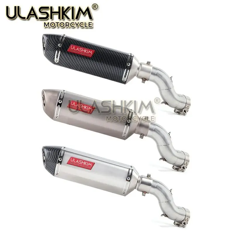 Мотоцикл выхлопная средняя труба глушитель полная система без шнуровки для Kawasaki