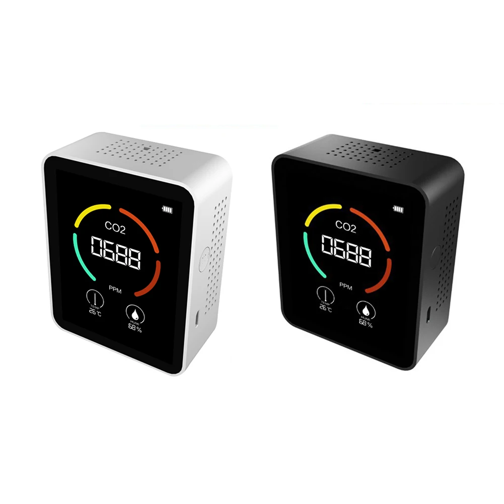 

CO2 Meter 5 in1 Digital Temperature Humidity Sensor Tester Air Quality Monitor Carbon Dioxide TVOC Formaldehyde HCHO Detector