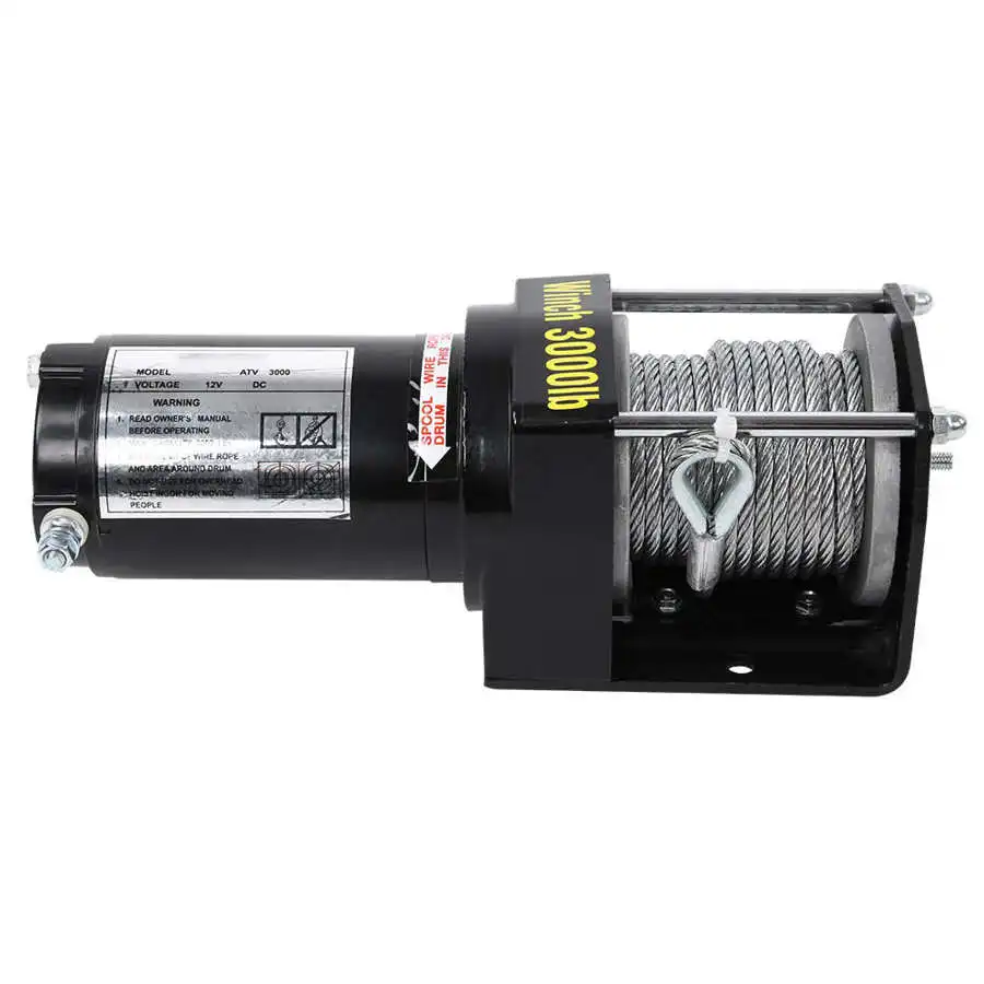 Электрическая лебедка 12 В 3000 фунтов с дистанционным управлением для грузовиков