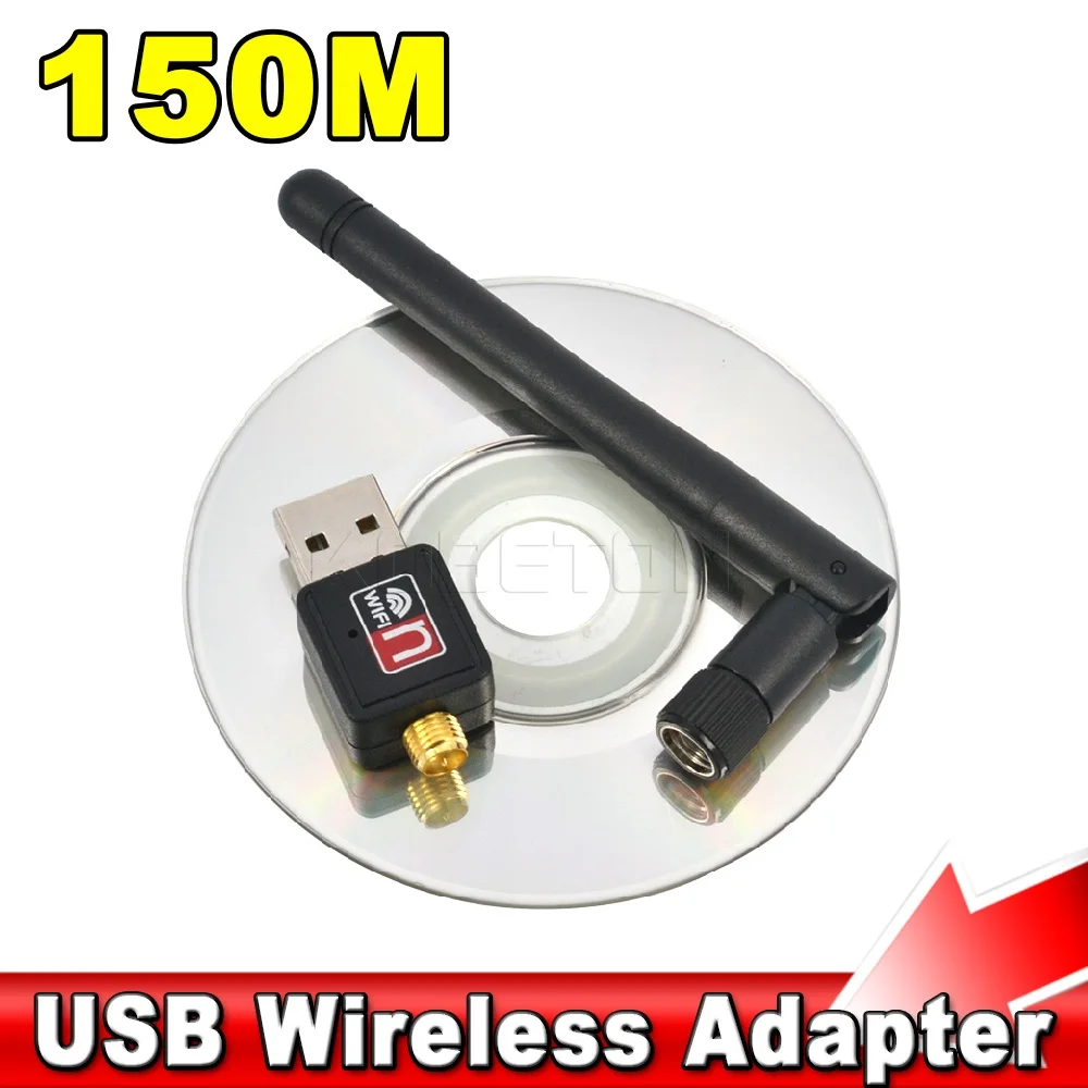 Беспроводная сетевая карта kebidumei 150 Мбит/с USB Wi-Fi адаптер LAN + антенна компьютерные