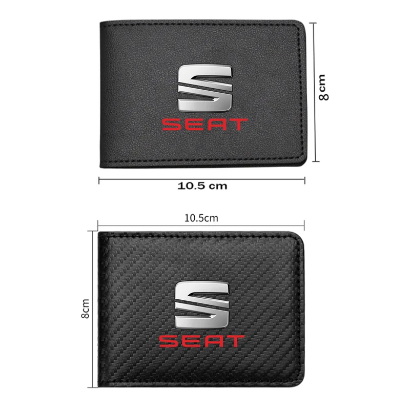 Чехол-книжка из углеродного волокна для водительского удостоверения Обложка