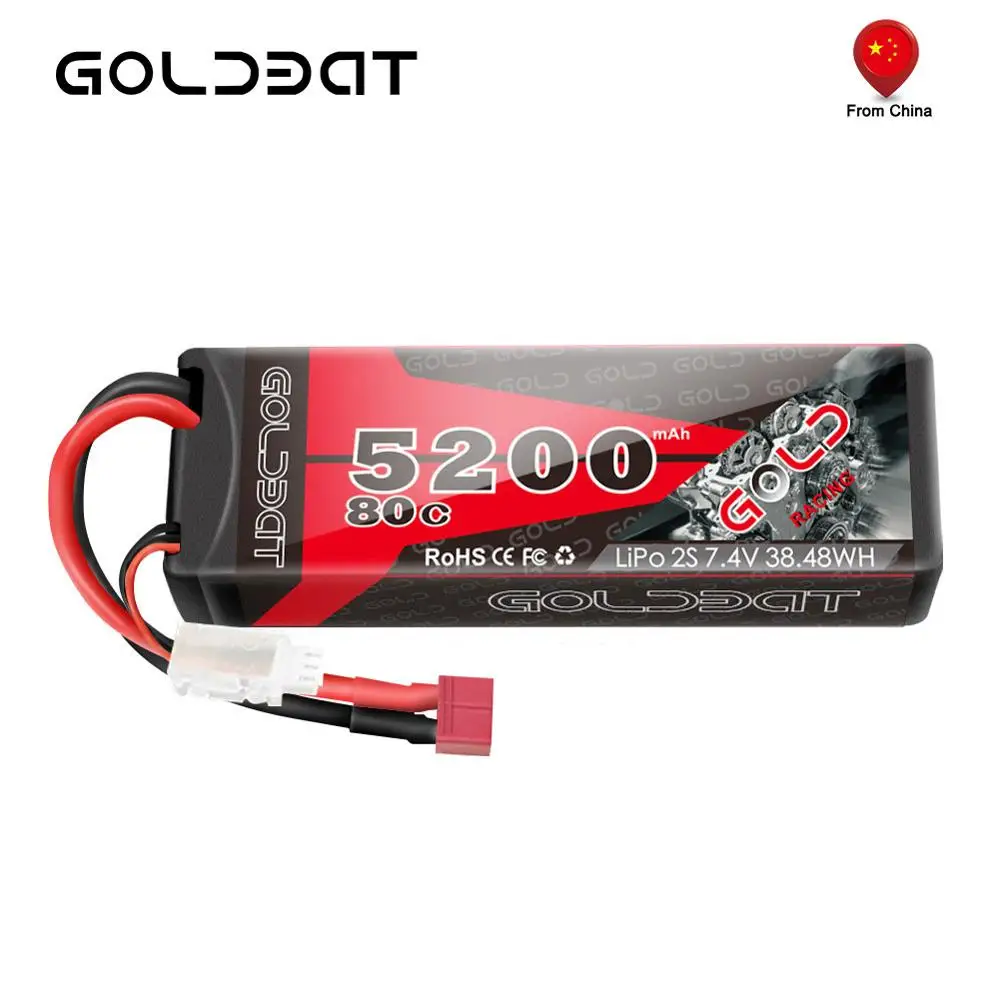 GOLDBAT провод с силикатной гелевой Батарея 7 4 V 5200mAh 2S RC lipo v Lipo 2s 80C деканов штекер для