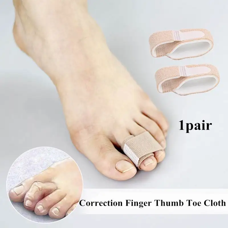 

1 Pair Finger Toe Bandage Overlapping Thumb Eversion Wearing Cloth Strip Toe Separator Corrector Foot Care Tool