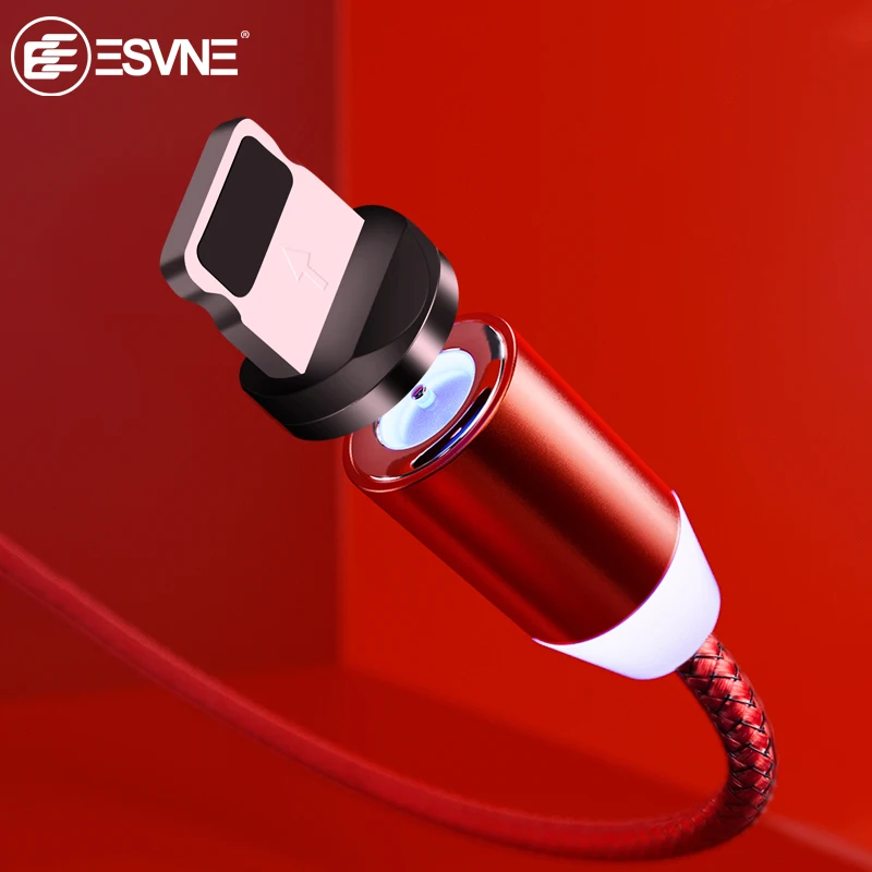 ESVNE Магнитный кабель Usb type C для iPhone samsung Xiaomi Micro быстрой зарядки 1 м 2 нейлоновое