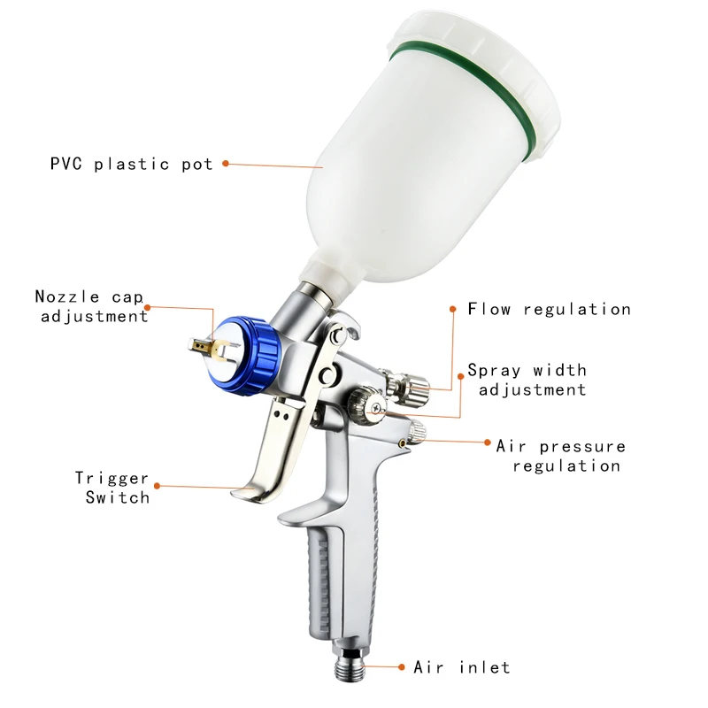 Высококачественный 1 0/1 2 мм мини-пистолет-распылитель 3000 Аэрограф Для покраски