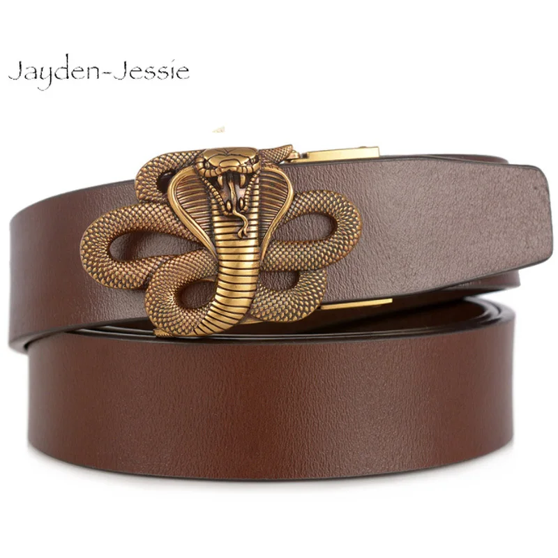 Новый Кобра Автоматическая пряжка ремень высокого класса повседневные мужские