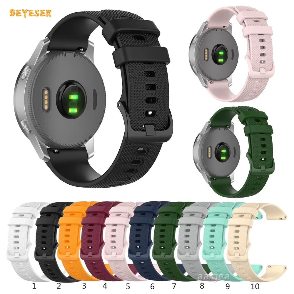 18 мм силиконовый ремешок для смарт-часов Garmin vivoactive 4s vivomove 3s  сменный ремешок для наручных часов для активного отдыха S move3S Smartwatch  ремень | Электроника | АлиЭкспресс