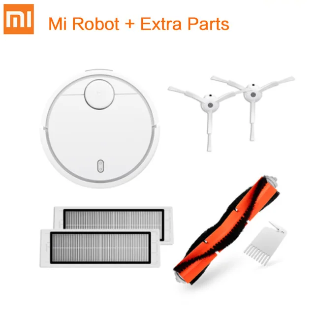 Add Extra Parts XIAOMI Mijia Mi робот пылесос для дома автоматический подметание пыли стерилизовать Смарт планируемый мобильный приложение дистанционное управление - Цвет: Add Extra Parts