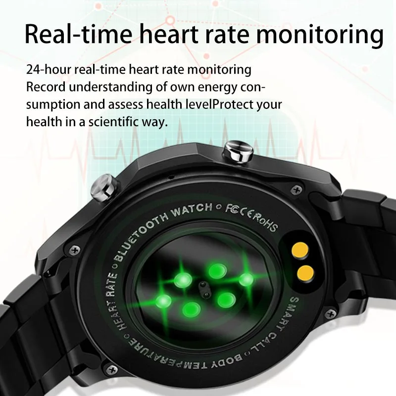 

LIGE 2021 New Luxury Mens Smart Watches Steel Band Fitness Watch Heart Rate Activity Tracker Bluetooth Call Smart Watch For Men