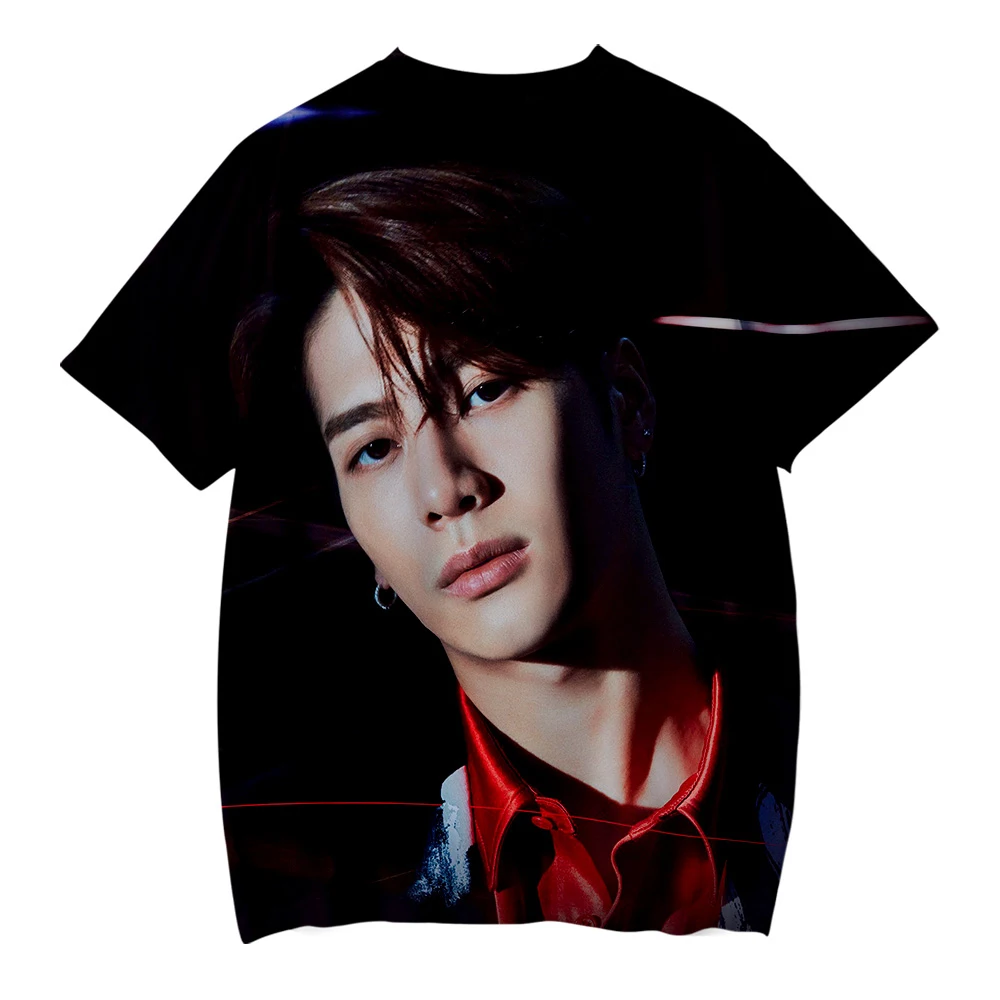 Футболка с 3D принтом KPOP GOT7 Jackson Повседневная Уличная одежда коротким рукавом