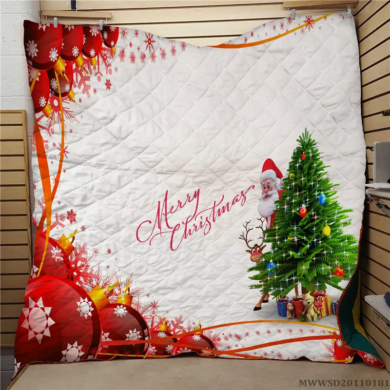 

Merry Christmas 3D Creative Quilt Super Soft Fashionable Bed Gift For Children Bedroom Decoration