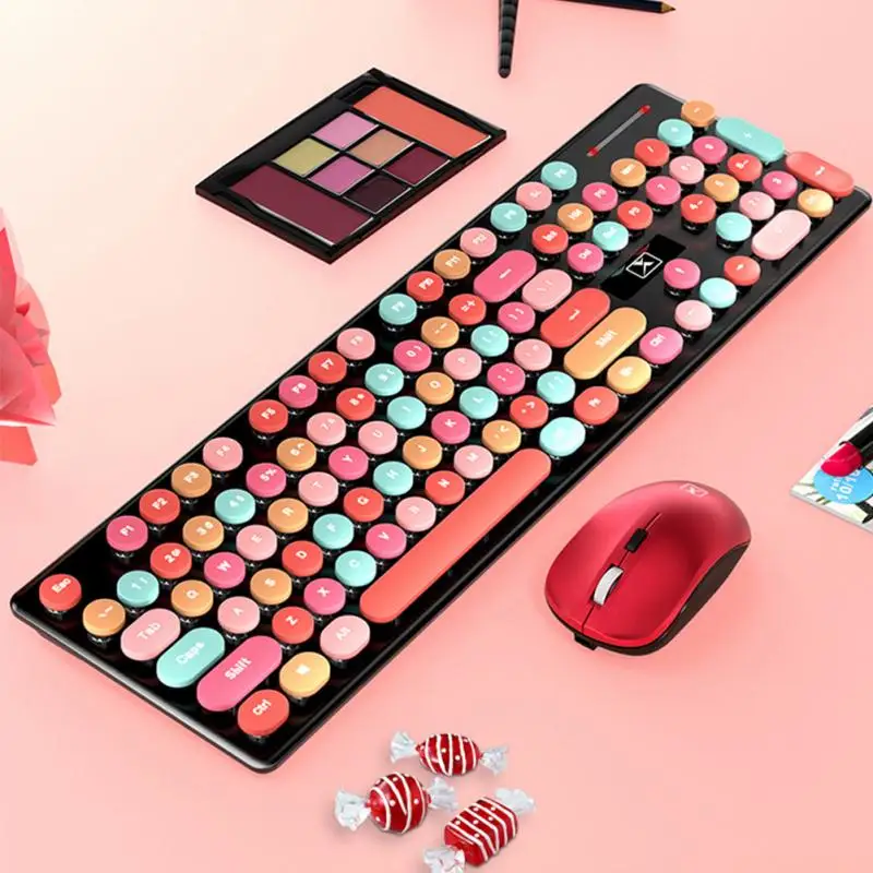 Компьютерный стильный бесшумный Настольный ПК домашняя клавиатура мышь Combo 2 4G