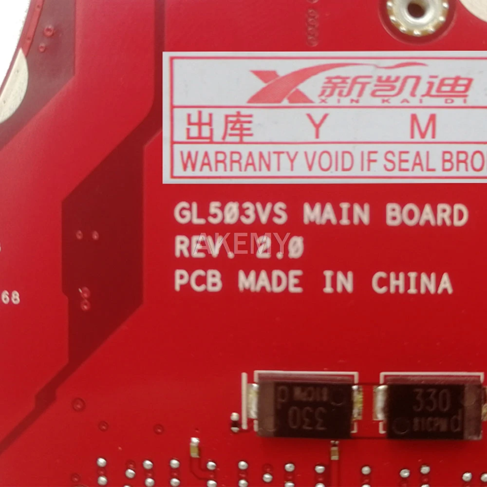 Kaufen GL503VS Motherboard Für For Asus GL503 GL503V GL503VS Laptop Motherboard GL503V GL503VS Mainboard W/I7-7700HQ N17E-G2-A1 GTX1070/8GB