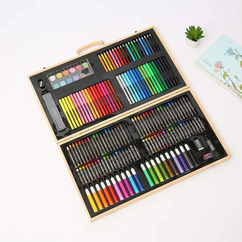 

Art Markers Drawing Set, 180 Pieces Set Art Pen Dual Head, Brush & Chisel Sketch Marker for Kids, Students, Watercolor pen