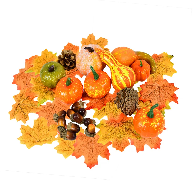

Искусственная пена для Хэллоуина, 50 шт., тыква, желудь, кленовый лист, Осенний урожай, День благодарения, декор для вечевечерние, декоративны...