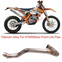 motorcycle exhaust system modified titanium alloy front link pipe motocross slip on for ktm500exc duke500exc ktm 500exc