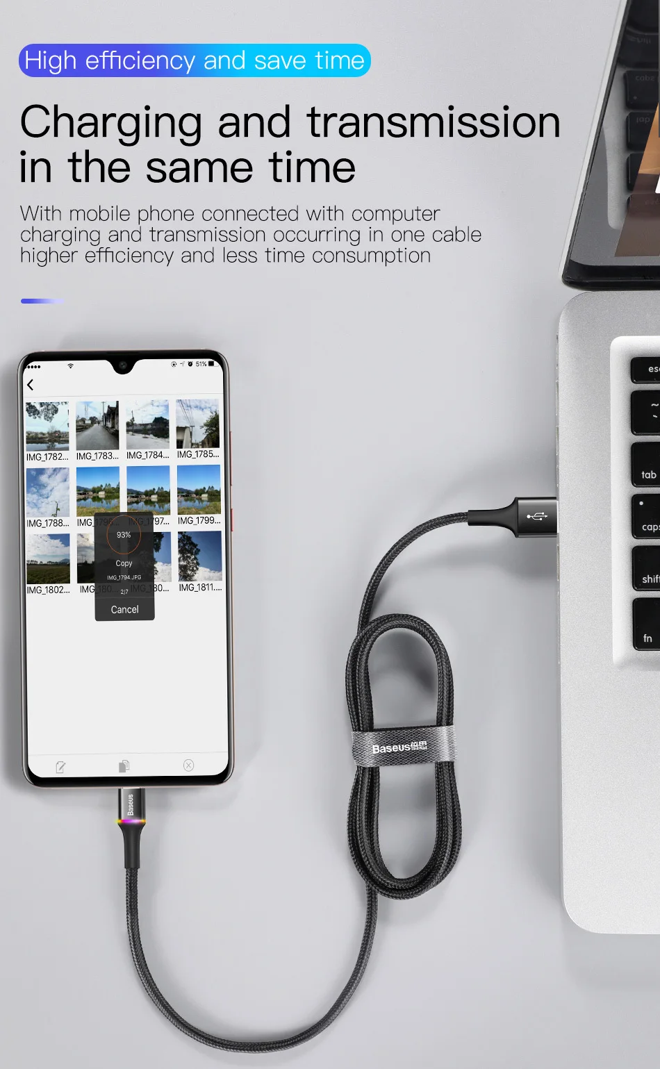 Baseus usb type-C кабель для samsung Xiaomi Redmi Note 10 провод для быстрого заряда шнур USB-C зарядное устройство для мобильного телефона USBC type-c кабель 3 м