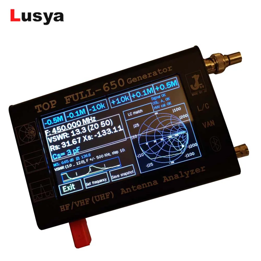 4 3 сенсорный ЖК дисплей HF/VHF/UHF 0 1 1300 МГц ГГц ANT SWR векторная антенна анализатор метр