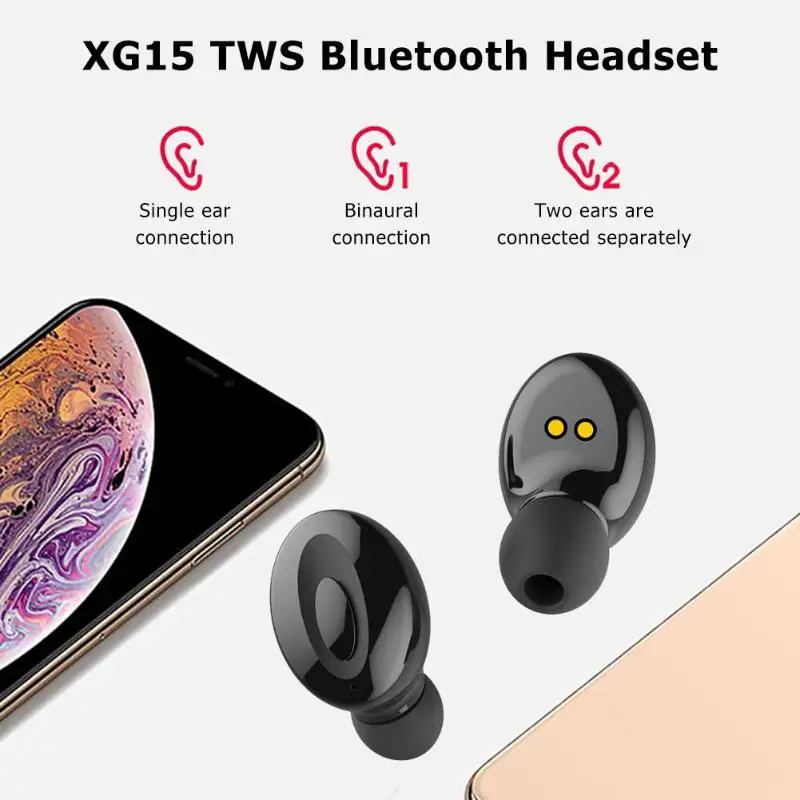 XG15/XG13 bluetooth-гарнитура TWS Dual Pass 5,0 стерео bluetooth-наушники Беспроводные спортивные пересекающиеся универсальные беспроводные bluetooth-наушники airdots гарнитура для Xiaomi huawei iphone