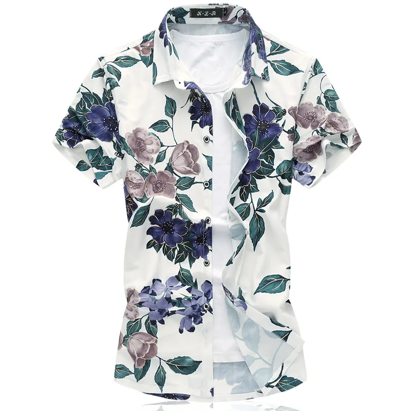 2021 модная мужская рубашка с длинным рукавом Гавайская быстро сохнет размера плюс