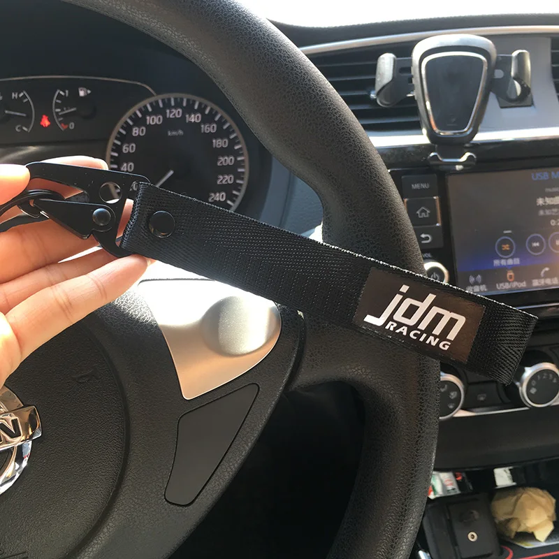 Красный JDM Гоночный брелок метки JDM брелок для ключей авто брелок для автомобиля Дрифт ключ держатель для телефона быстросъемный Дрифт автолюбитель