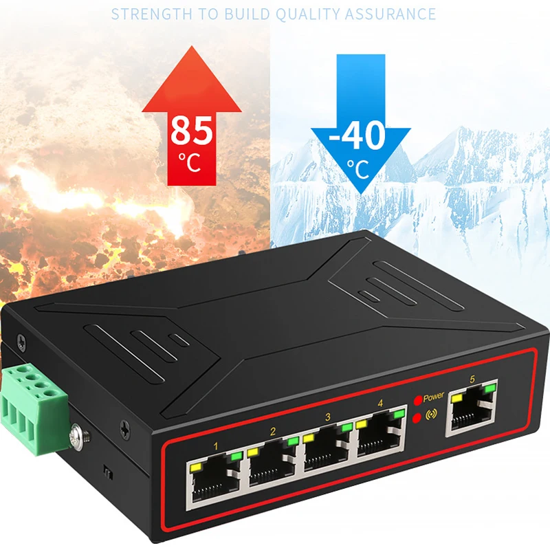 Портативный 5 Порты RJ45 сплиттер адаптер Прочный 10/100 Мбит/с Ethernet сетевой