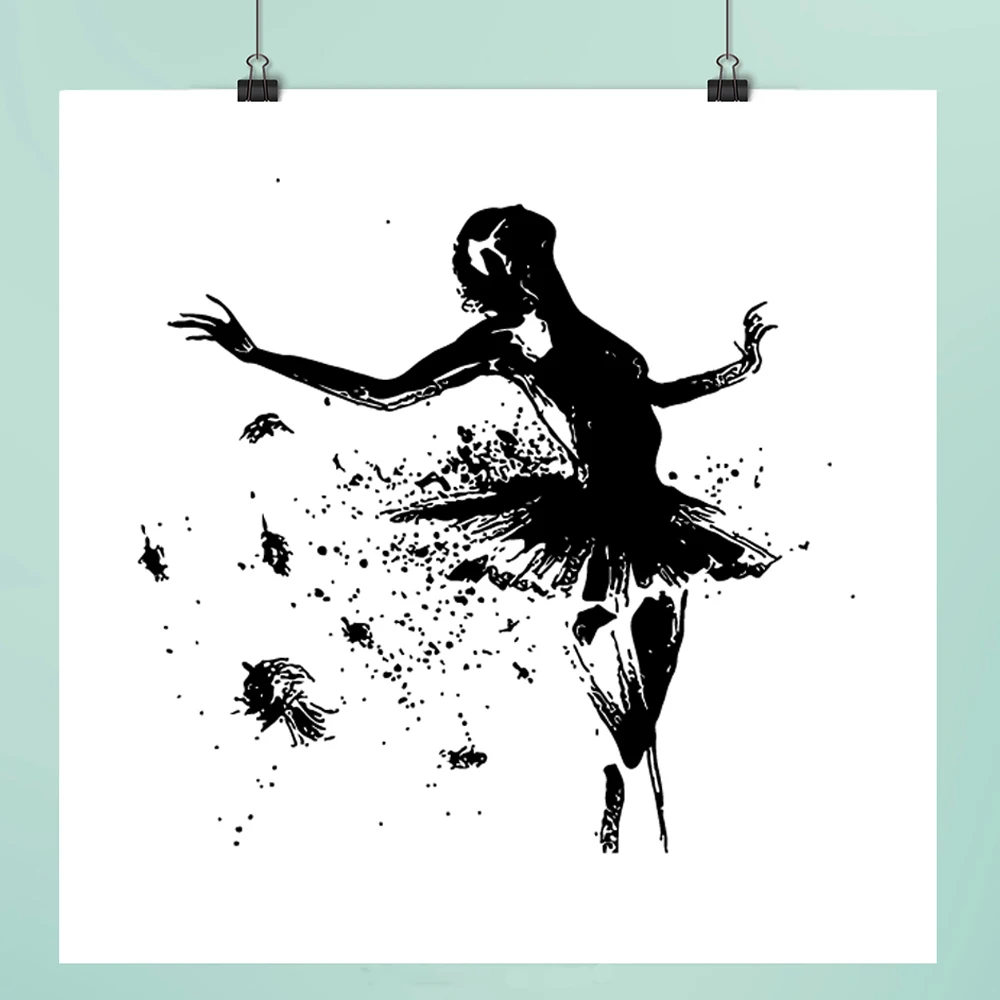 Балетные прозрачные штампы для скрапбукинга/создания открыток/альбома