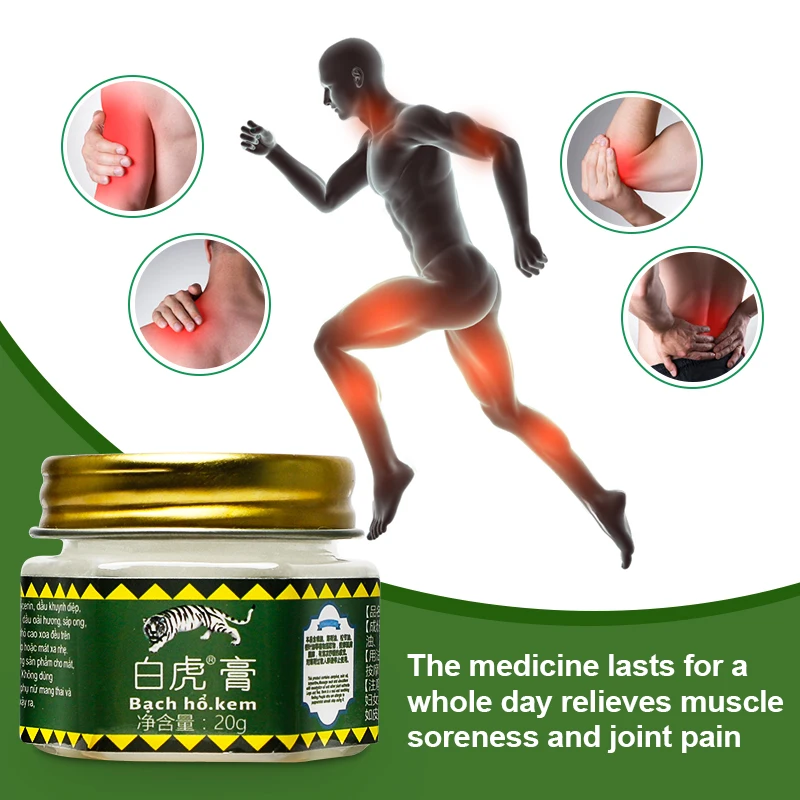 

20g White Tiger Balm Ointment Original Thailand Painkiller Ointment Muscle Pain Relief Ointment Soothe Itch Essential Balm