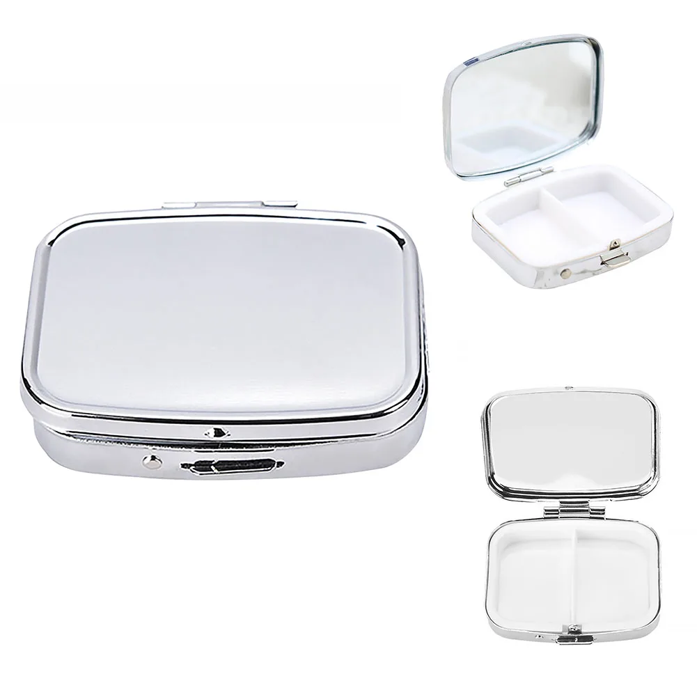 2 сетки серебряное квадратное хранение подарочной коробки путешествия медицина