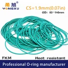 Уплотнительное кольцо из фторкаучука, зеленое, FKM, cs1.9 мм, od 83859095100105110115120140*1,9 мм