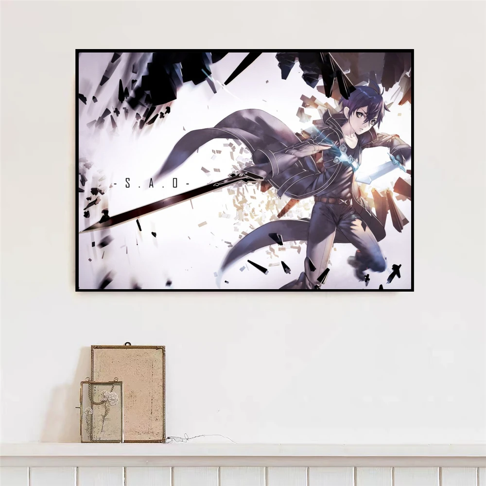 Обувь для вечеринки в Стиле косплей Sword art online Аниме Рисунок плакат дома украшение