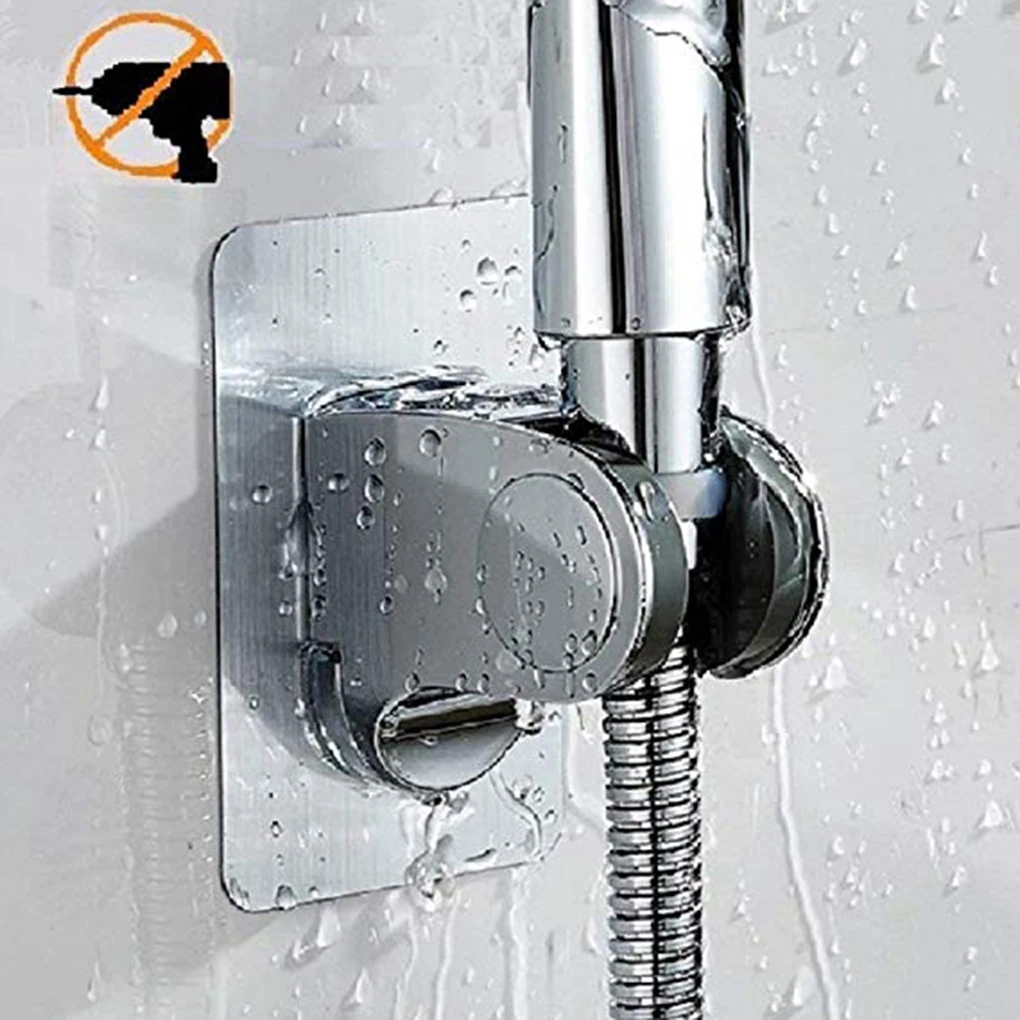 

Useful Adjustable Polished Self-adhesive Handheld Suction Up Drill-free Shower Head Holder Showerhead Rack Punch-free Adjustable