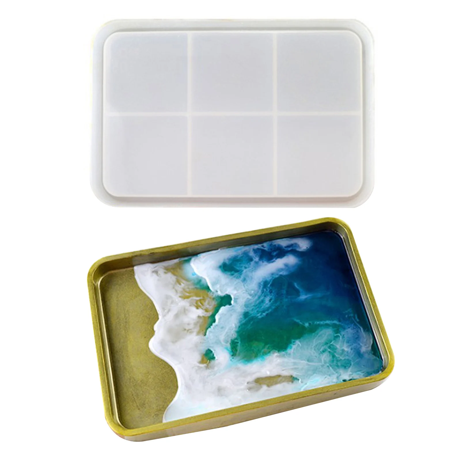 

Unique Rolling Tray Silicone Mold Jewelry Holder DIY Resin Plate Mould Decorative Crafts