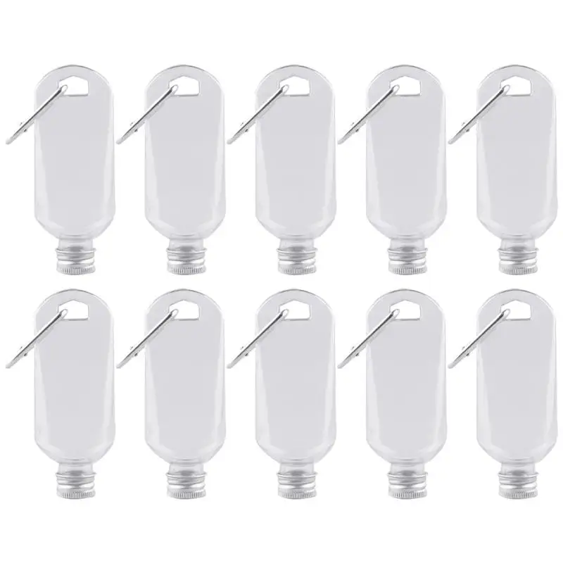 10 шт. ручная дезинфицирующая бутылка с крючком портативная многоразовая