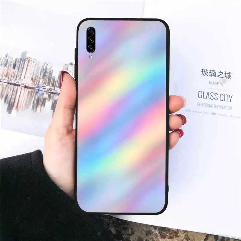 

Glossy Rainbow Phone Case For Samsung galaxy S 21 20 10 8 A 50 21s 51 71 70 40 20 20e note 10 plus Ultra 5g fe