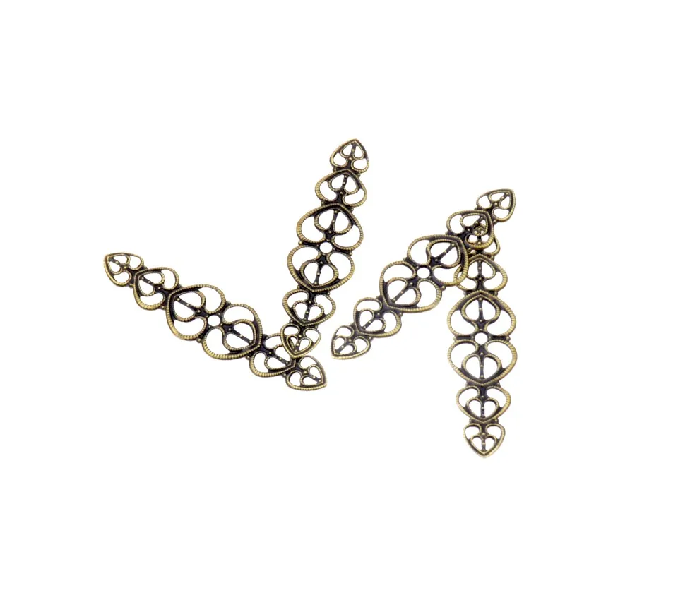 Бесплатная доставка 20 шт. бронзовые/золотистые/Серебристые филигранные