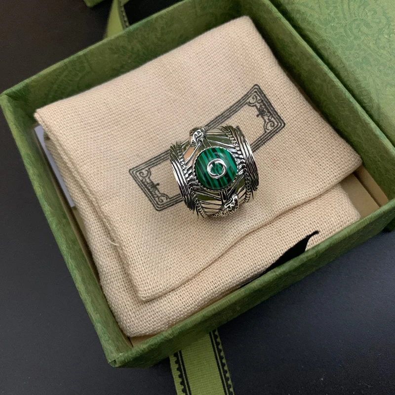 Мужское и женское кольцо из серебра 925 пробы с бирюзой | Украшения аксессуары