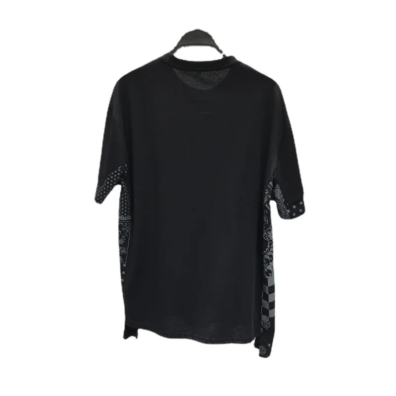 

2021 Summer New Marble Temple Joint Paisley Couple Wear National Fashion Printed Short Sleeve T-shirt