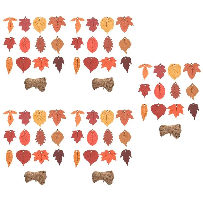 

600Pcs Fake Maple Leaves Thanksgiving Day Maple Hanging Ornaments Home Decor