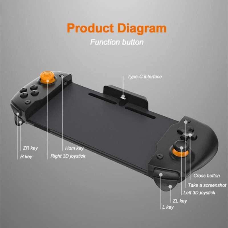 

TNS-19252 For Nintendo Switch Handheld Joycon Controller Grip Gamepad Double Motor Vibration Built-in 6-Axis Gyro Sweat-Proof