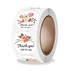 25 мм спасибо, подарок для вас, Цветочные наклейки, канцелярские наклейки с буквами, подарочная упаковка, наклейки, украшения ручной работы, ремесла