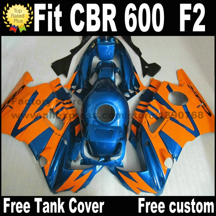 Индивидуальный комплект обтекателей для HONDA CBR 600 F2 1991 1992 1993 CBR600 91 92 93 94 оранжевый
