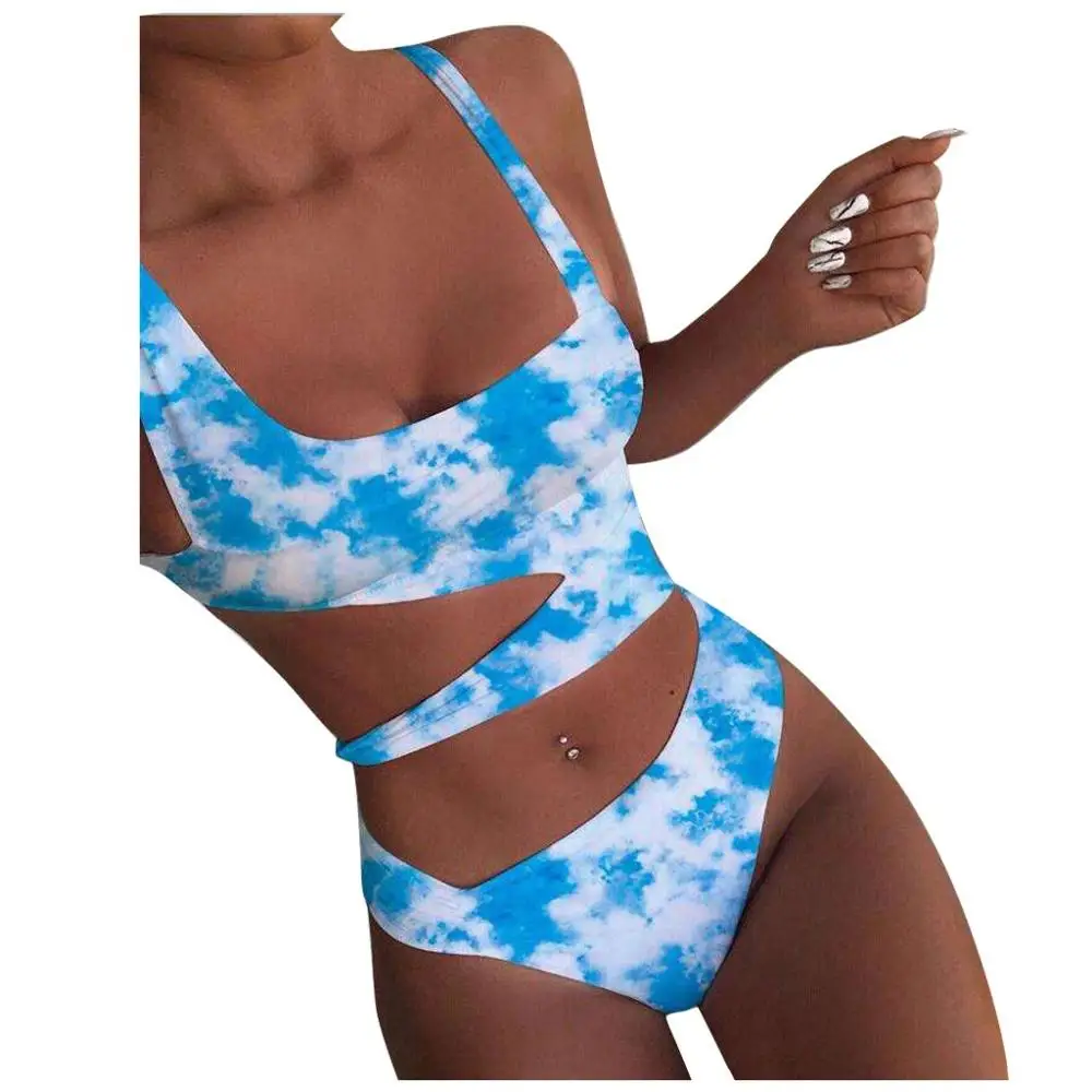 Женский цельный бразильский купальник с глубоким V образным вырезом комплект