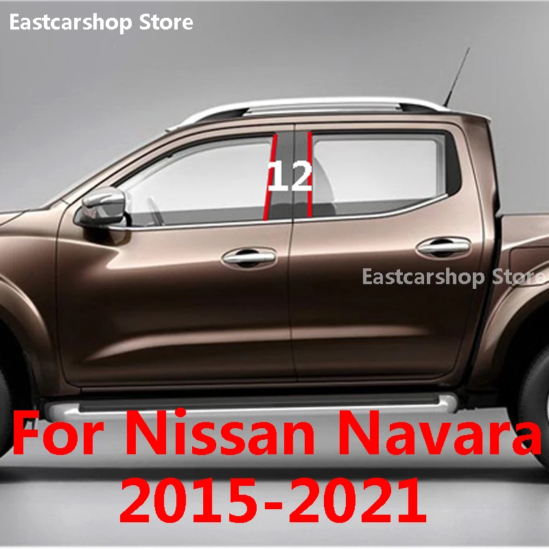 

Для Nissan Navara 2021 2020 2019 Автомобильная дверь центральное окно средняя Колонка отделочная полоса PC B C столовые аксессуары 2018 2017 2016 2015